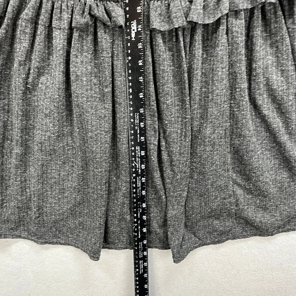 Free People Cami Top Womens Small Charcoal FP Beach Ruffle Tassel Boho Coastal